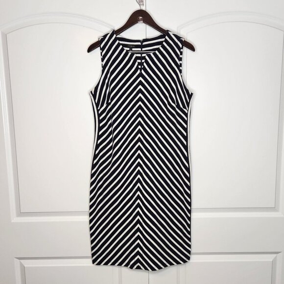 Talbots Nautical Breton Striped Shift Dress - Picture 1 of 6